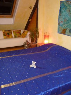 Tagesdecke 'Cottondream' blau