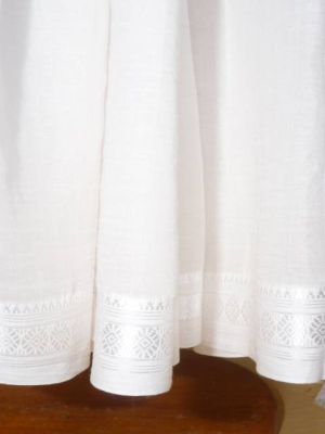 Sari Baumwoll-Voile 8 meter weiß