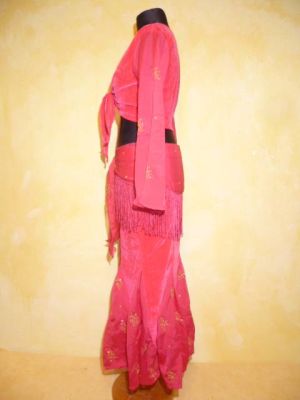 Tanzkostüm 3-teilig Samt pink – S