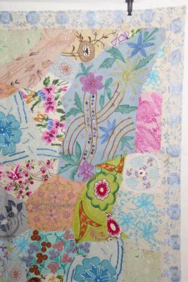 Wandbehang 'Fine work' pastell-bunt