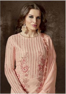 Salwar Kameez 'Mangala' koralle - Stoffset / Anfertigung