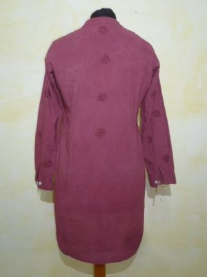 Baumwoll-Bluse im Tunikastil 'Preetam' weinrot