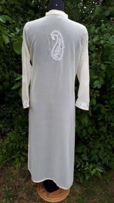 Elegante Tunika hellbeige mit Stehkragen