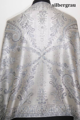 Elegante Seidenstola 'Jamawar' - M - 3 Farben