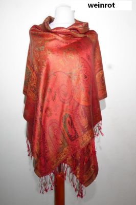 Elegante Seidenstola 'Jamawar' - M - 3 Farben