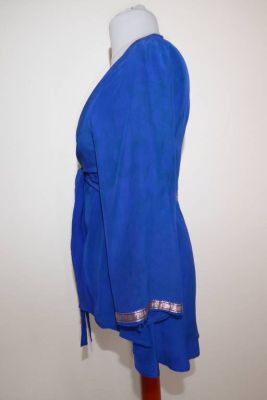 Seidenbluse 'Fancy' blau - B-Ware