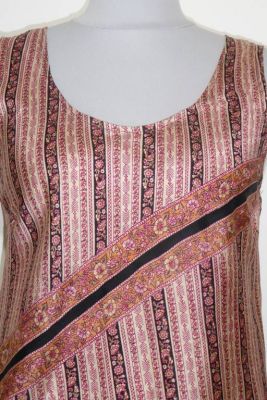 Seidentop 'Anandi' hellbeige mit Blumenprint