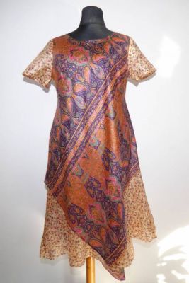 Kleid Neelam Seide mit Paisley-Mustern