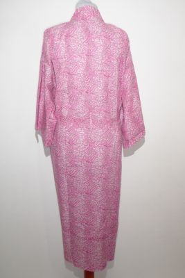 Morgenmantel aus Baumwolle rosa