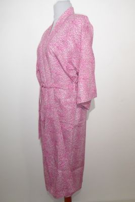 Morgenmantel aus Baumwolle rosa