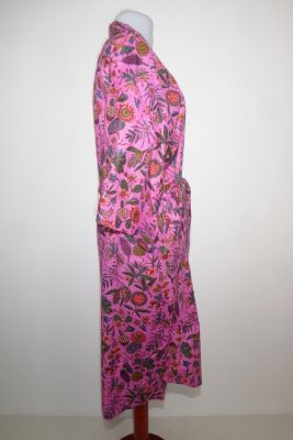 Morgenmantel aus Baumwolle pink