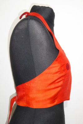 Seidentop 'Neckholder' orangerot
