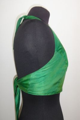 Seidentop 'Neckholder' grün