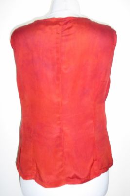 Sommertop 'Dhanya' aus roter Crepeseide