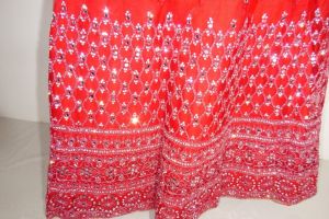 Lengha Choli 'Zeenat' Stoffset - rot