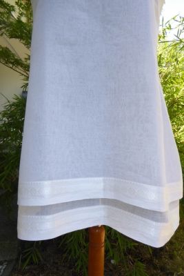 Sommertop aus weißem Baumwollbatist XXL - zweilagig