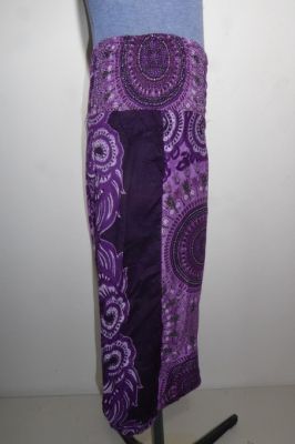 Aladinhose für Kids violett mit Kreismotiven
