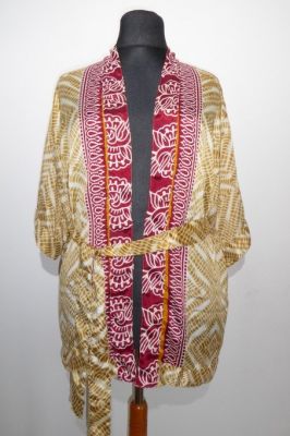 Kimonojacke Vintage curry-rubinrot - Free Size