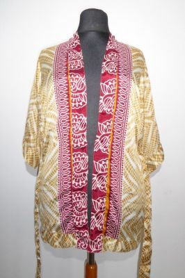 Kimonojacke 'Vintage' curry-rubinrot - Free Size S/M/L