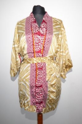 Kimonojacke 'Vintage' curry-rubinrot - Free Size S/M/L