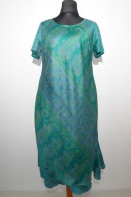 Kleid Neelam Seide blaugrün XXXL - B-Ware