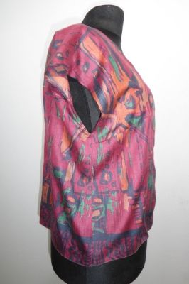 Sommertop 'Lidia' Seide weinrot