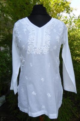 04 - Baumwoll-Tunika 'Kunchi' weiß