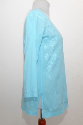 04 - Baumwoll-Tunika 'Kunchi' hellblau