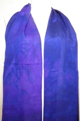 Seidenschal blau-violett - B-Ware