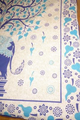 Tagesdecke 'Elefant und Lebensbaum'