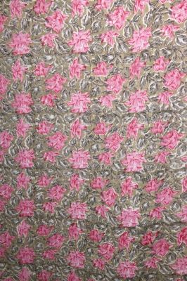 Baumwollstoff Jaipur graugrün-rosa mit Blumenprint