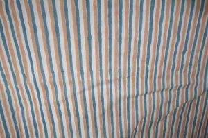 Baumwollstoff 'Jaipur' Streifendesign pastellpetrol-hellbraun-creme