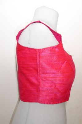 Saribluse 'Choli' pink - ohne Ärmel