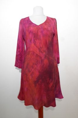 Kleid Meera korall-blau-violett