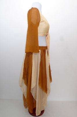 Zipfelrock-Kostüm beige-hellbeige