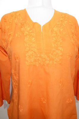 04 - Baumwoll-Tunika 'Kunchi' orange