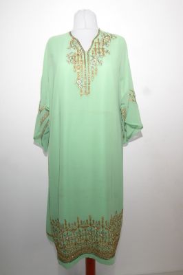 Kaftan hellgrün mit gold XL-XXXL