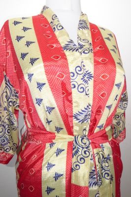 Kimonojacke 'Vintage' hellgelb-hellrot - Free Size S/M/L