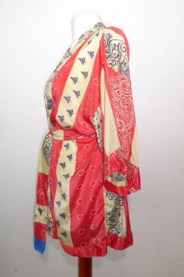 Kimonojacke 'Vintage' hellgelb-hellrot - Free Size S/M/L
