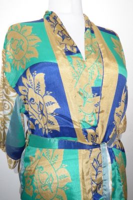 Kimonojacke 'Vintage' blau-grün - Free Size S/M/L