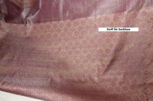 Brokatseidensari mauve mit oliv