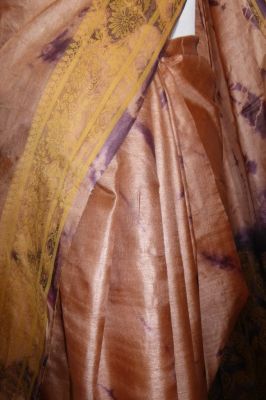 Brokatseidensari rosenholz - mauve
