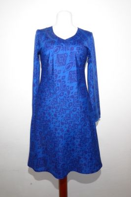 Kleid Meera blau-schwarz aus Viskose-Polyester-Mix