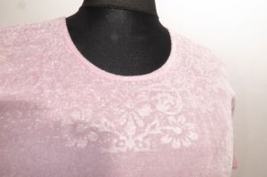 Saribluse 'Choli' aus rosafarbenem Samt