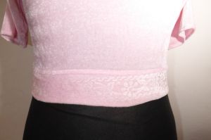 Saribluse 'Choli' aus rosafarbenem Samt