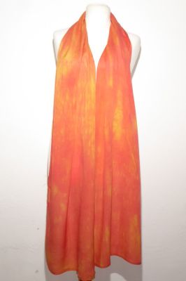 Schal Crepeseide handgebatikt hellorange