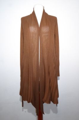 Strickjacke rehbraun aus Baumwolle und Cashmere