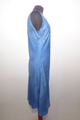 Sommerkleid 'Meera' blau-hellblau aus reiner Baumwolle