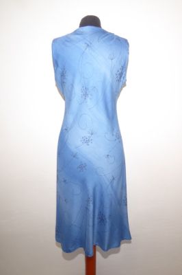 Sommerkleid 'Meera' blau-hellblau aus reiner Baumwolle