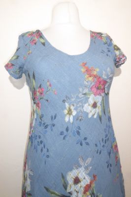 Baumwollkleid 'Lalitia' jeansblau, Sommerkleid jeansblau